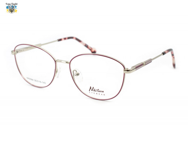Круглі металеві окуляри для зору Nikitana 9084